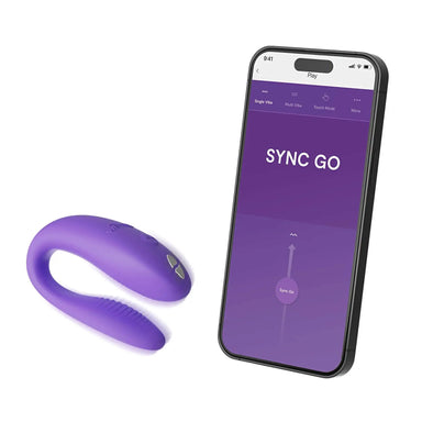 Sync go pictured next to a phone with the we-vibe app