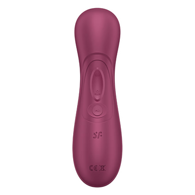 Back view of the sex toy. There are 3 buttons on the back of the toy to control various settings.