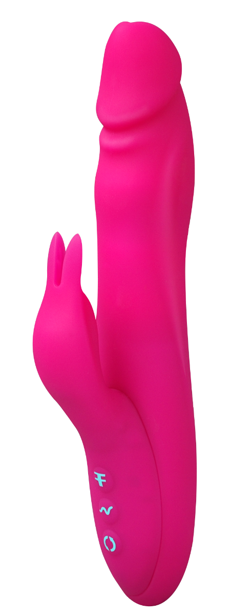 Booster Rabbit in Pink, side angle view