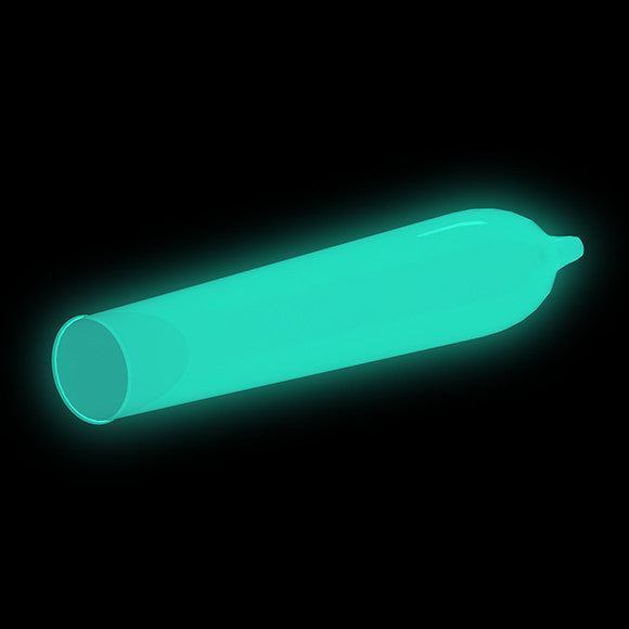 One glowing condom