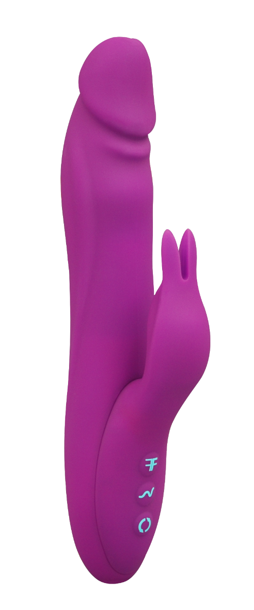 Booster rabbit purple, side angle view