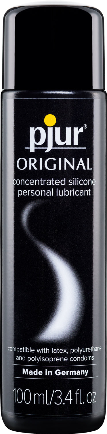 Bottle of pjur original lubricant on white background