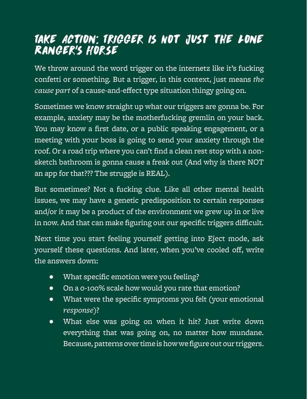 Page of book about triggers