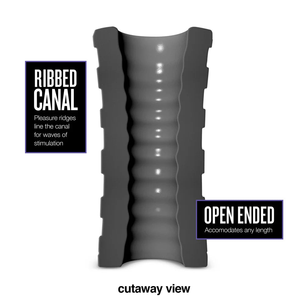 Blush Hekx Silicone Stroker internal view of ribbed channel