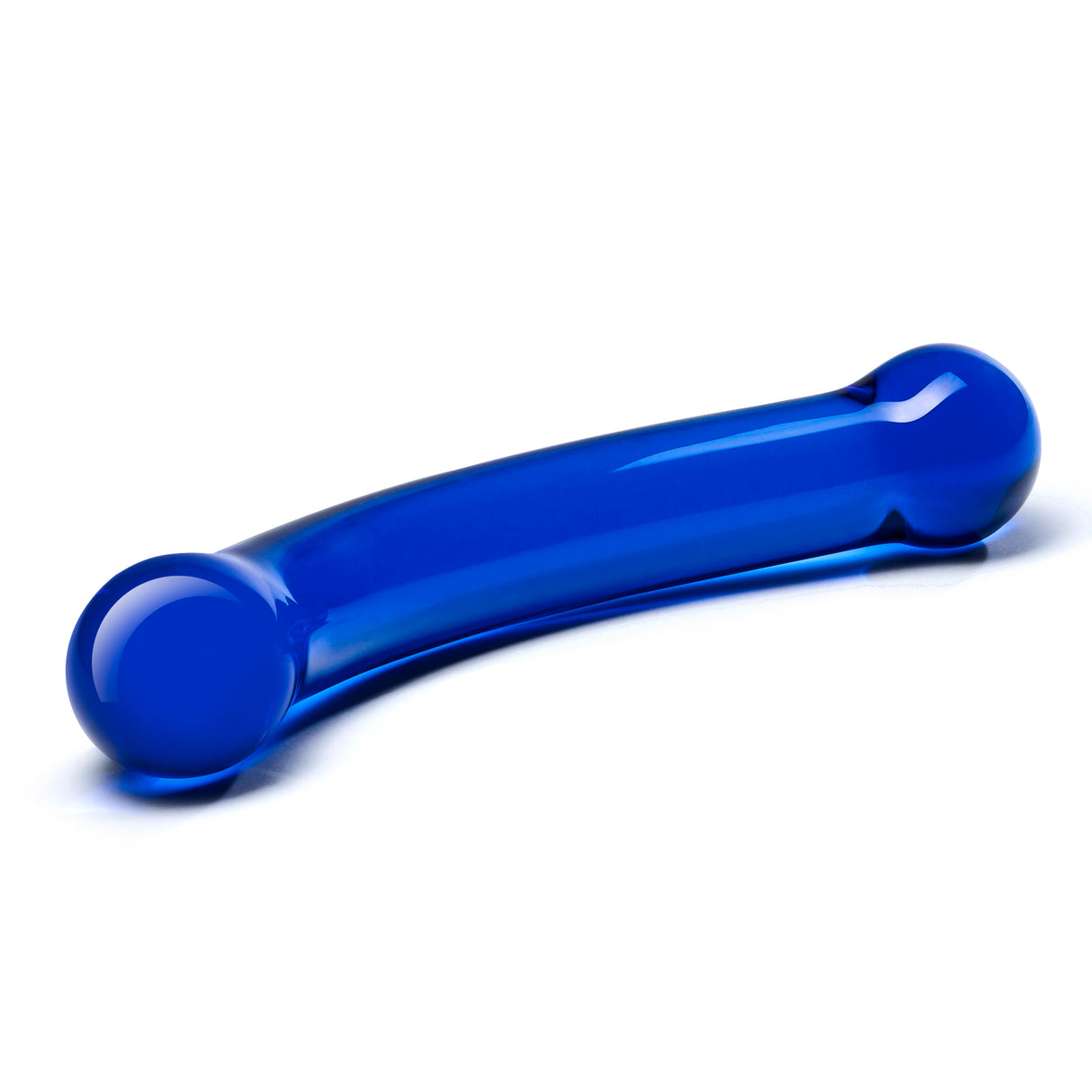 Gläs 6" Sapphire Curved Dildo