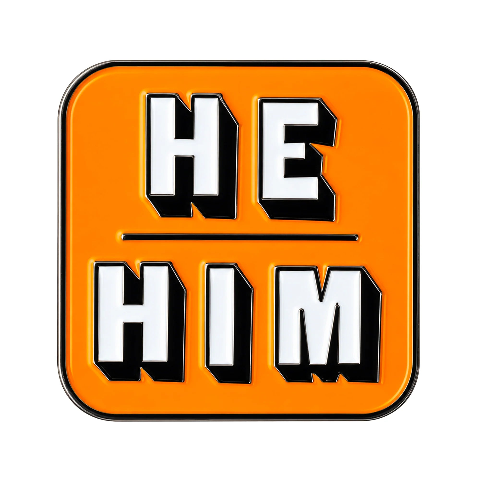 Enamel Pronoun Pin (He/Him)