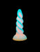 Colorful spiral dildo on a black background