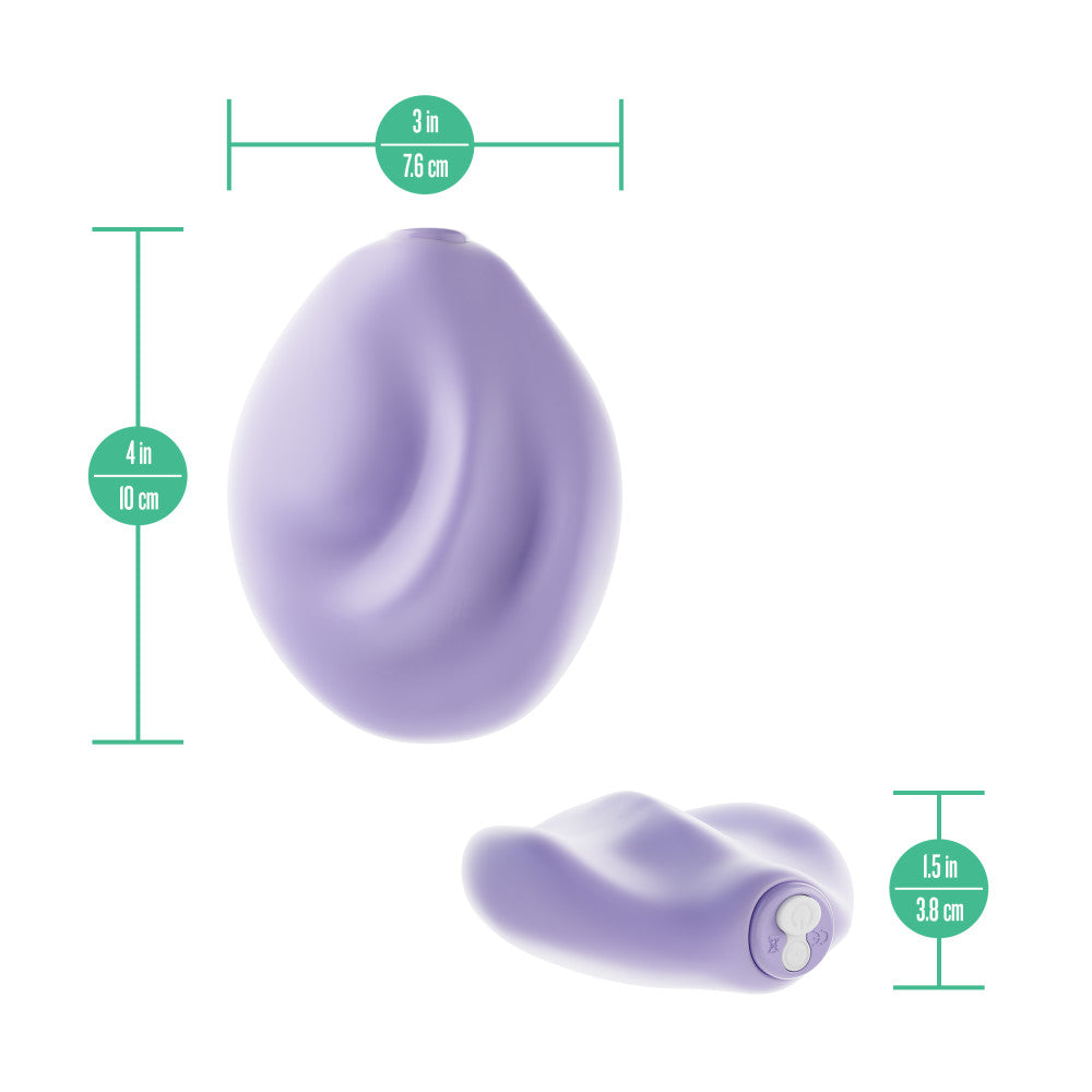 Dimensions of pulsepad, 4 inches by 3 inches, and 1.5 inches in thickness. 