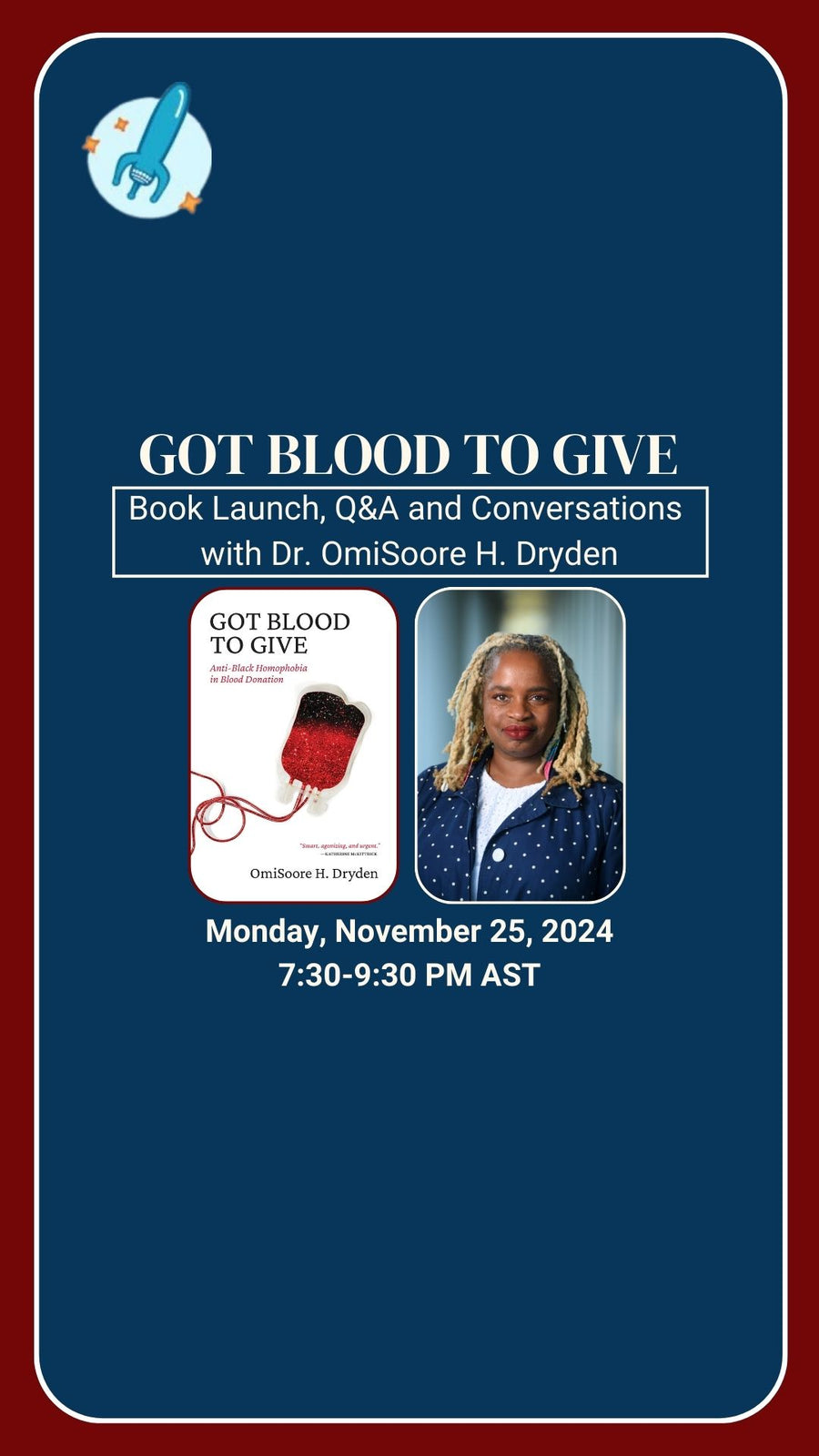 Got Blood to Give Book Launch and Conversation