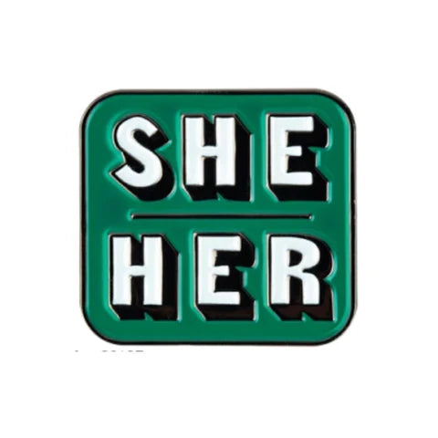 Enamel Pronoun Pin