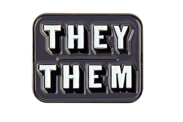 Enamel Pronoun Pin
