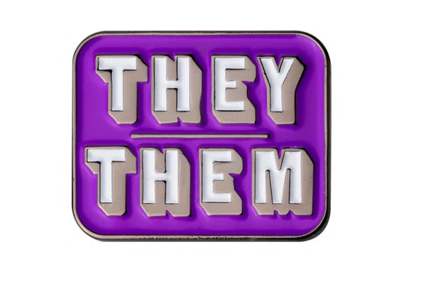Enamel Pronoun Pin