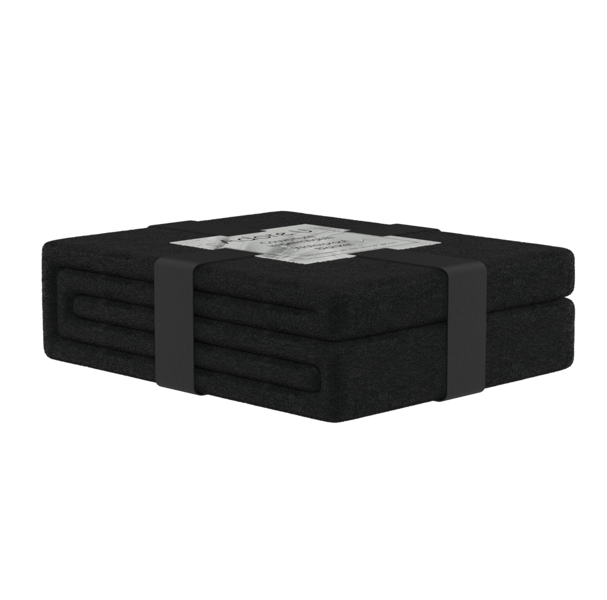 Adore U black waterproof blanket in its packaging. 