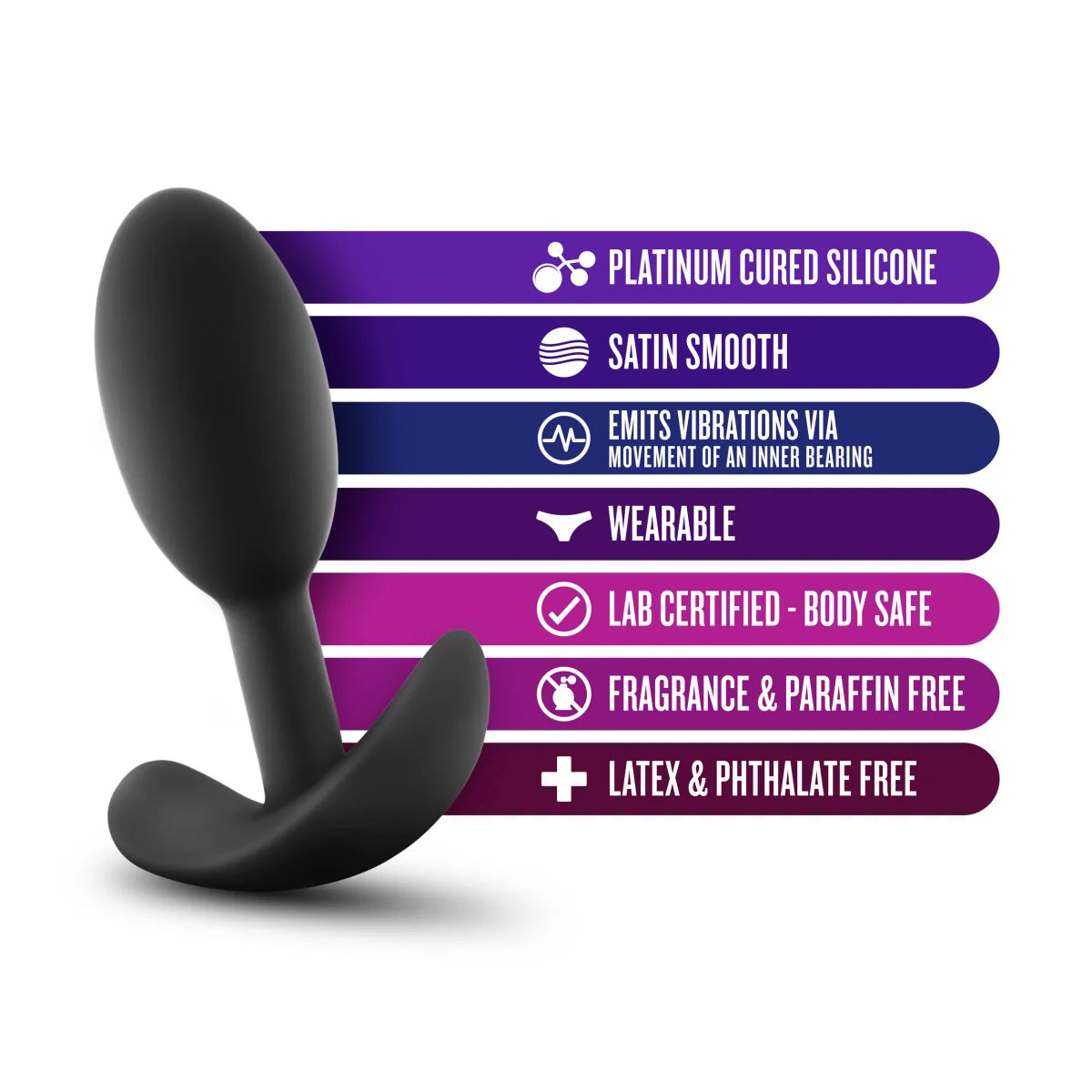 Blush Vibra Slim Plug - small
