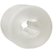 A clear TPE stroker with a textured interior