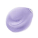 Purple asymmetrical grinding toy with ridged surface made of soft silicone on a white background. 