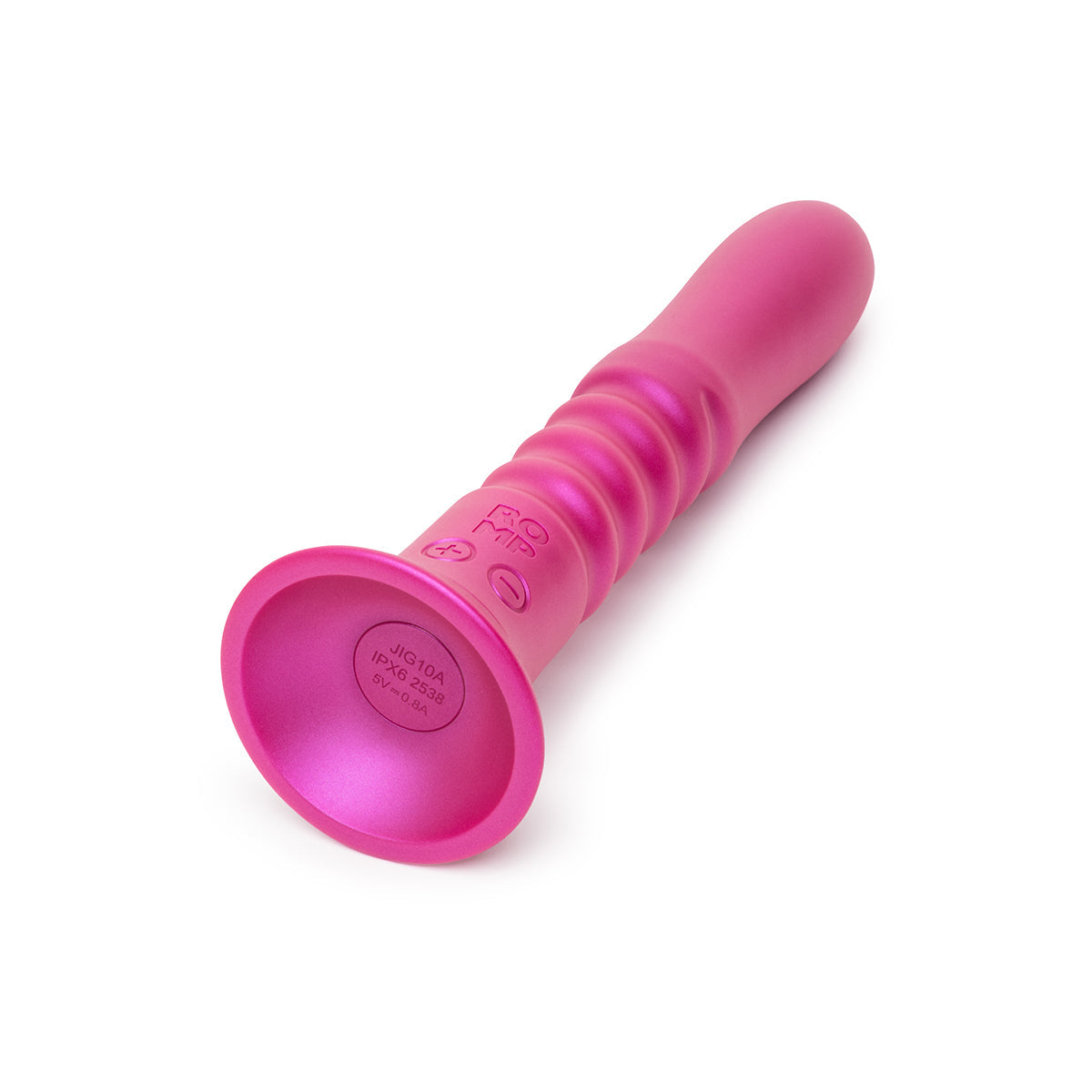 romp jiggle lying on a white background, showing the suction cup bottom 