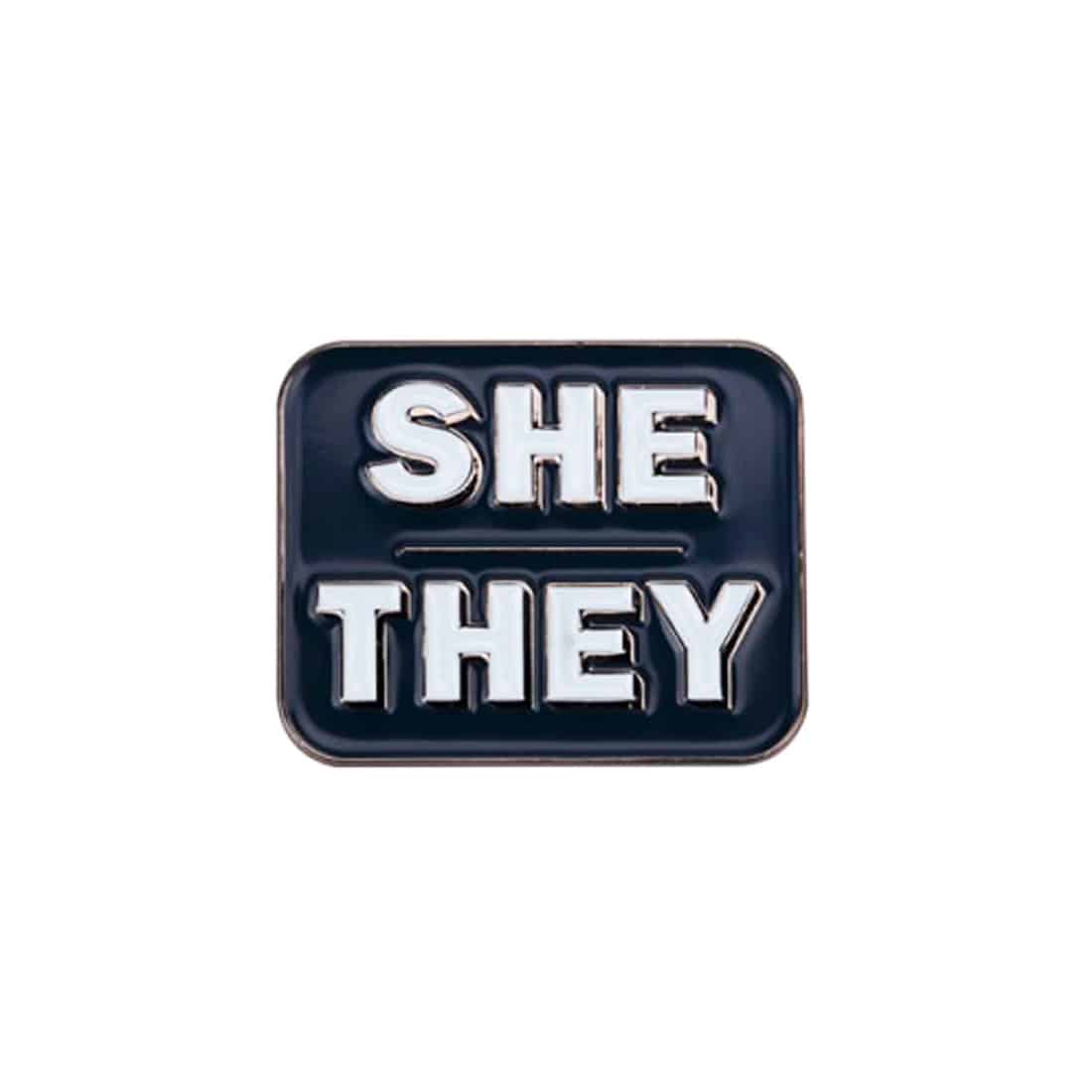 Enamel Pronoun Pin
