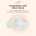Le Wand Slider with text that reads "compatible with most wands, fits wand heads with a 2" diameter" 