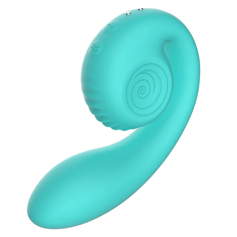 Snail vibe gizi in blue on a white background