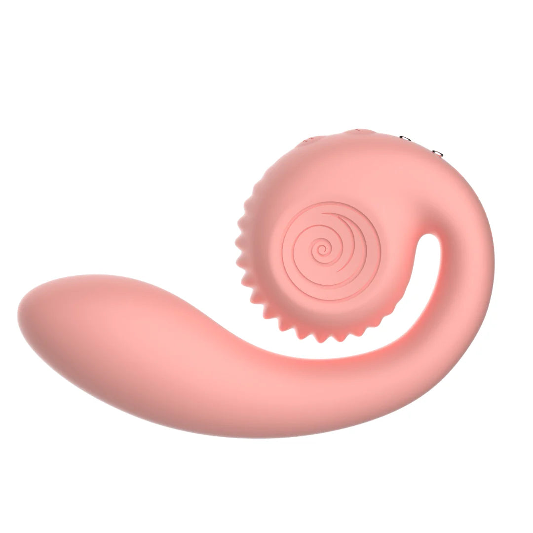 Peach snail vibe gizi on a white background