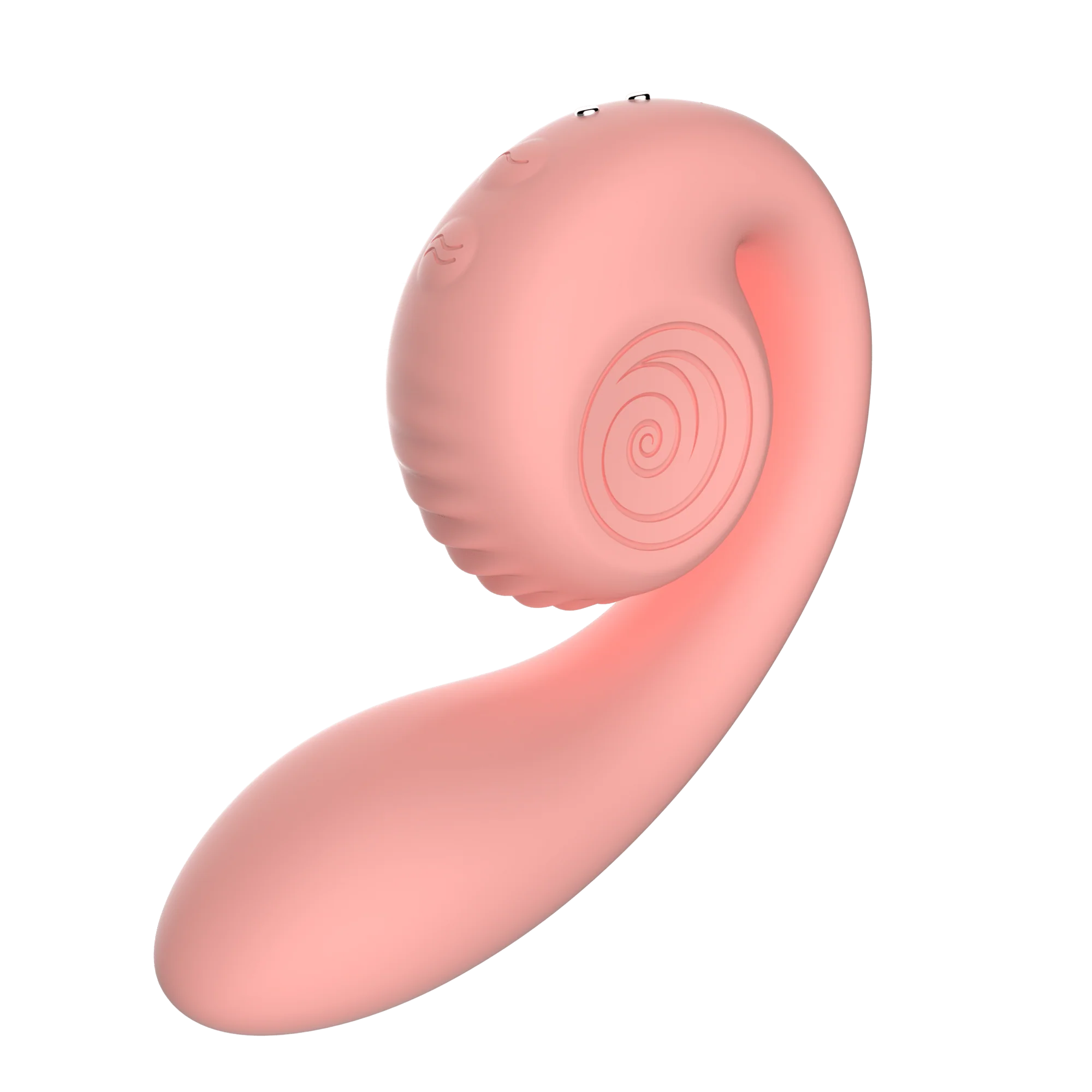 Peach snail vibe gizi on a white background
