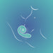 Outline of body with a vulva with snail vibe gizi partially inserted
