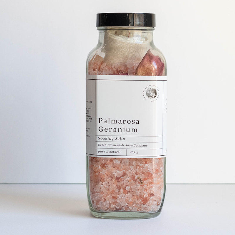 Earth Elementals Soaking Salts in Palmarosa Geranium