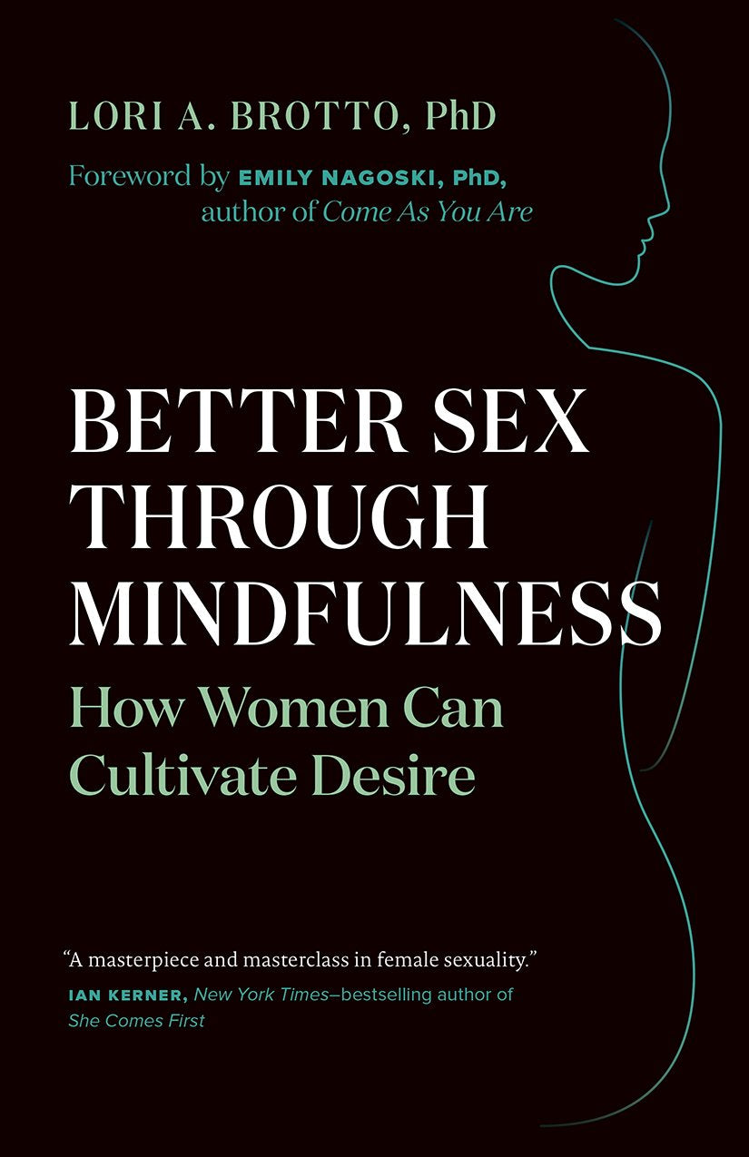 Cover of Better Sex Through Mindfulness depicting the outline of a woman against a black background