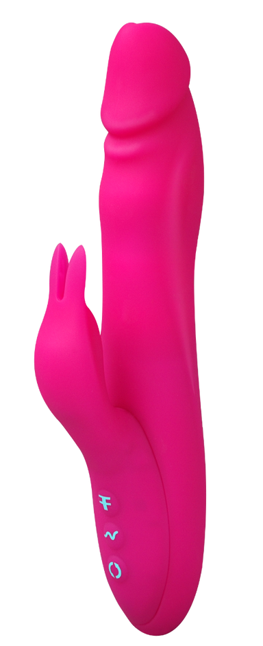 Booster Rabbit in Pink, side angle view