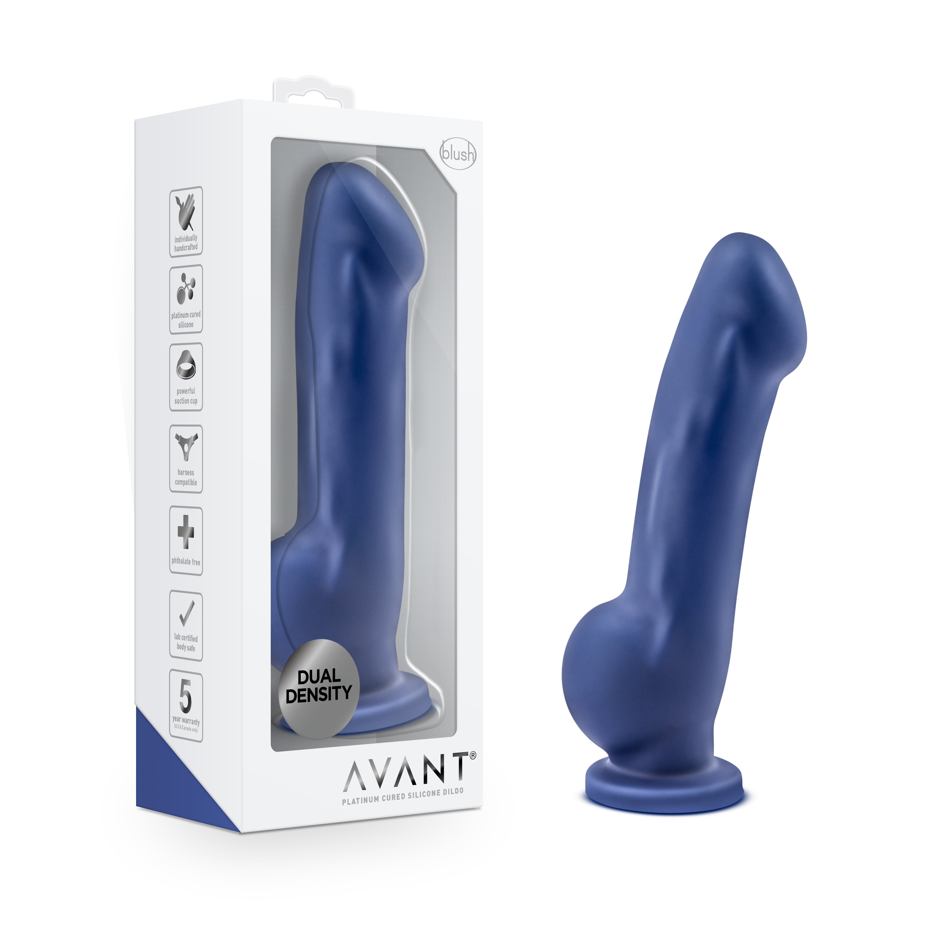 blue dildo and packaging