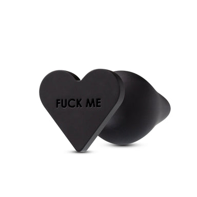 Heart shaped base with message "Fuck Me"