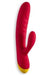 Red and yellow vibrator on a white background