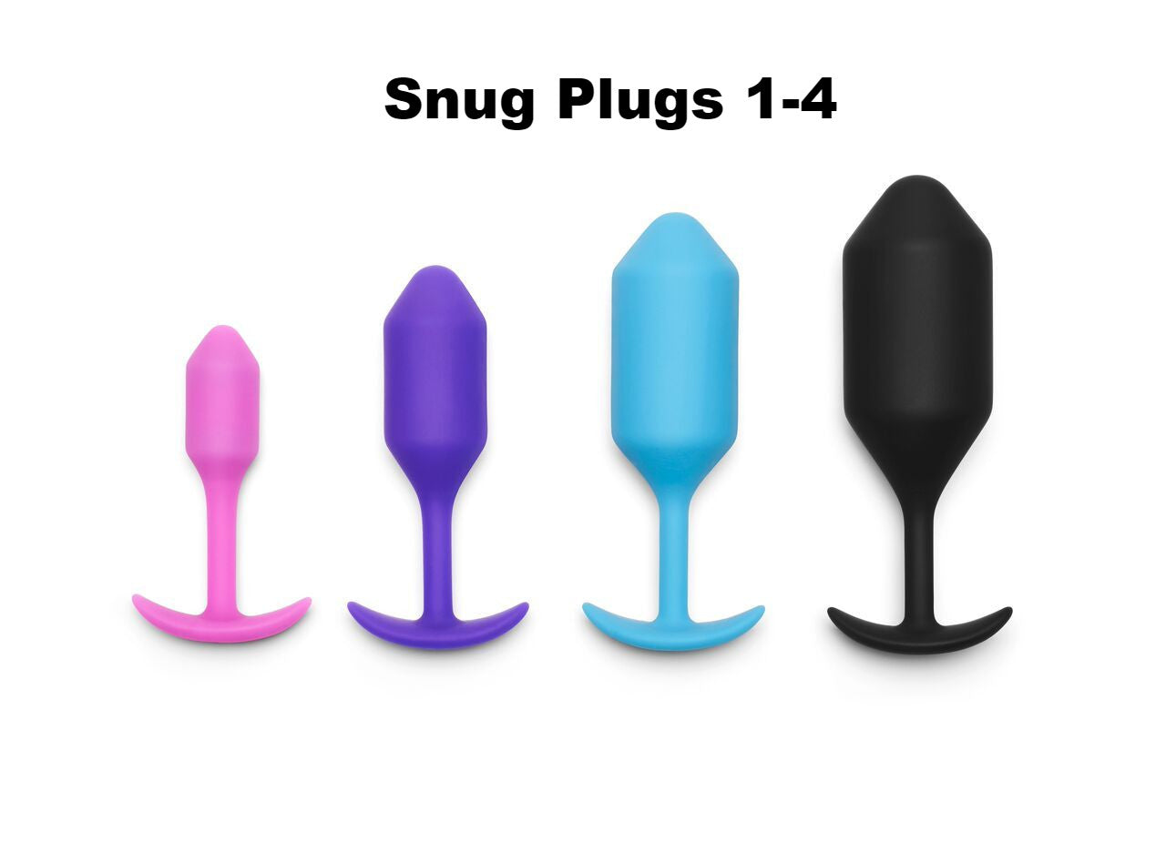 Snug Plugs 1-4 side-by-side for comparison