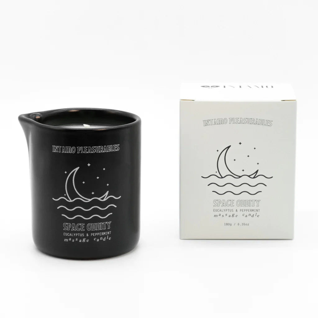 Space oddity candle with packaging