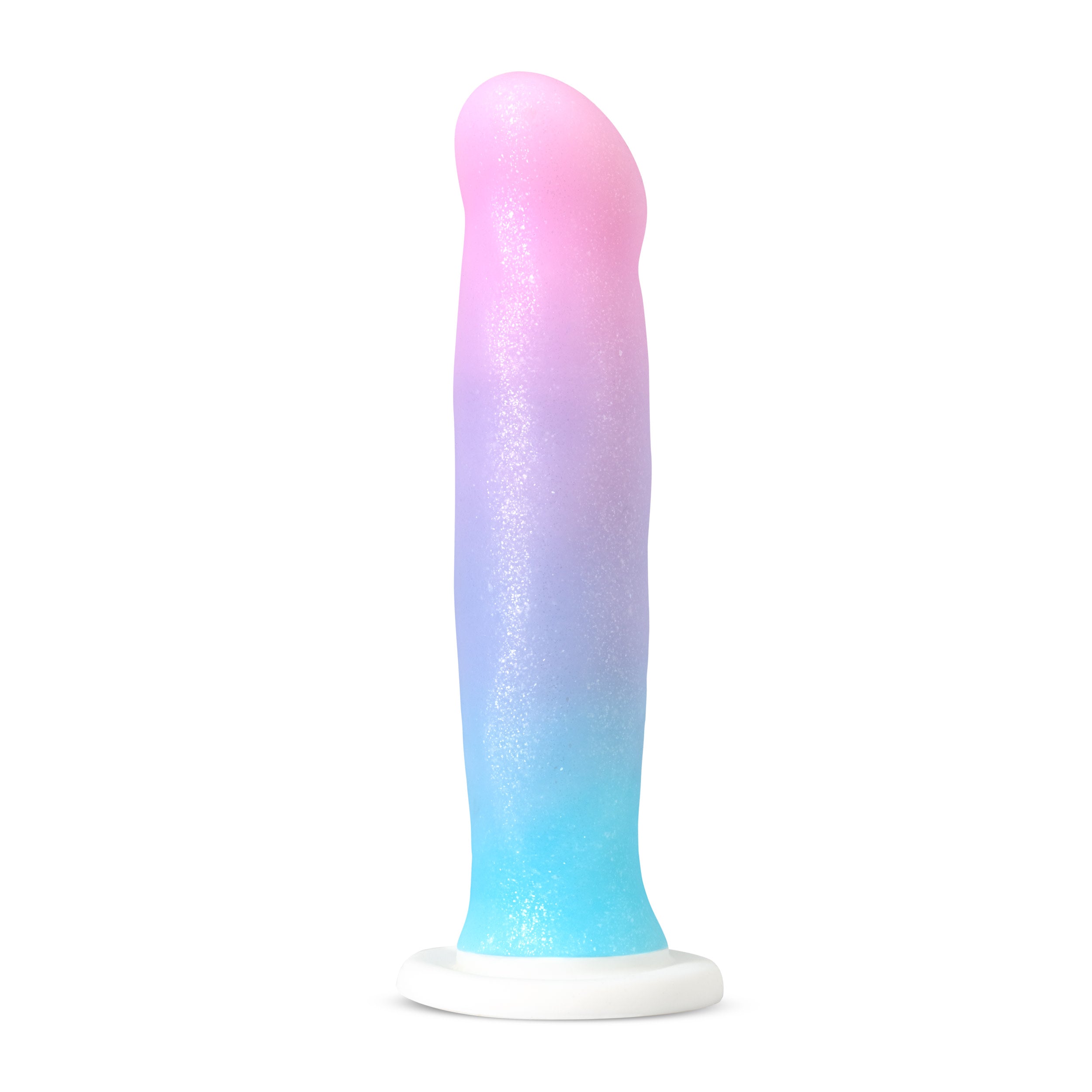 Blue, purple and pink glittery Lucky dildo