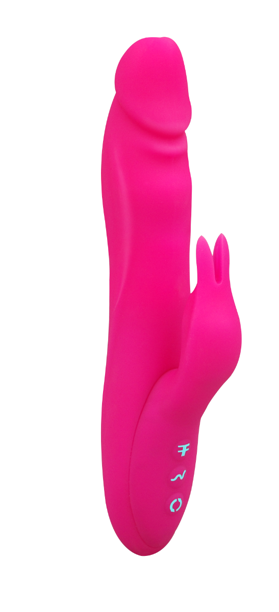 Booster rabbit pink, side angle view