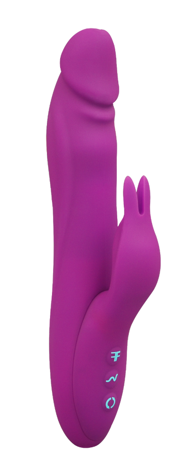 Booster rabbit purple, side angle view