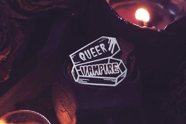 Queer Vampire pin by candle