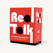 Red Real Talk game box on an off-white background