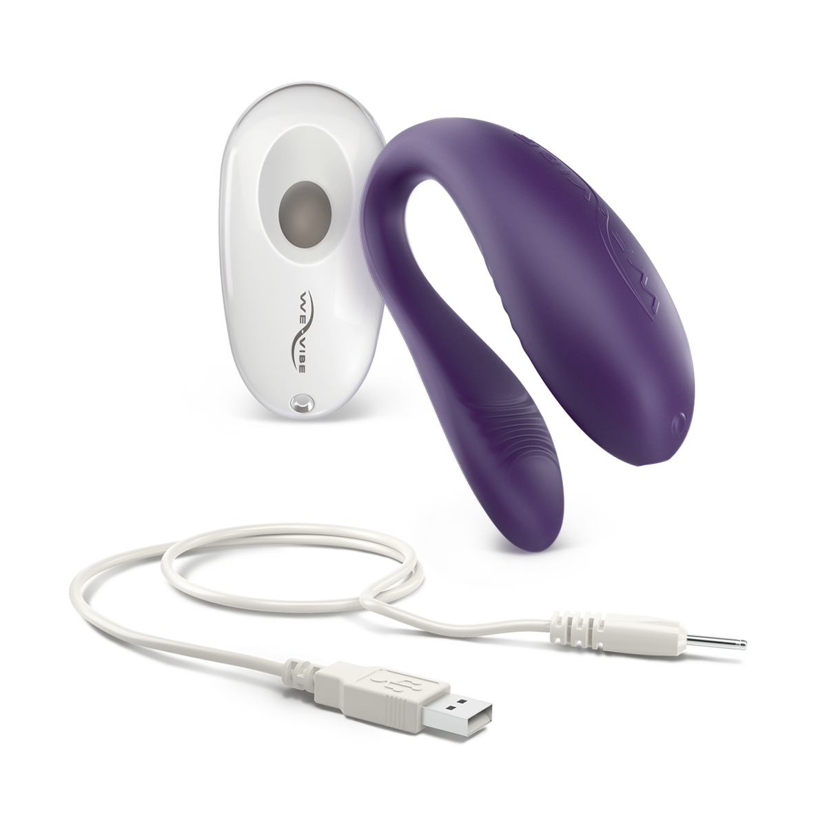 Unite vibrator with remote and charging cord